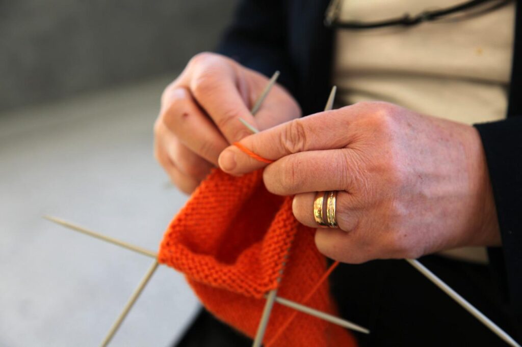 hand knitting